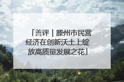 善评｜滕州市民营经济在创新沃土上绽放高质量发展之花