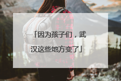 因为孩子们，武汉这些地方变了