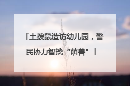 土拨鼠造访幼儿园，警民协力智擒“萌兽”