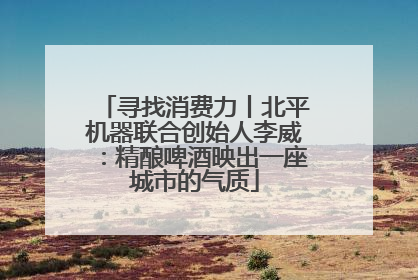 寻找消费力丨北平机器联合创始人李威：精酿啤酒映出一座城市的气质