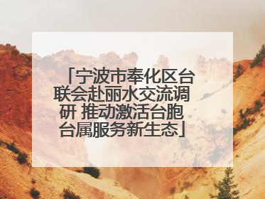 宁波市奉化区台联会赴丽水交流调研 推动激活台胞台属服务新生态