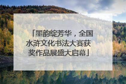 墨韵绽芳华，全国水浒文化书法大赛获奖作品展盛大启幕
