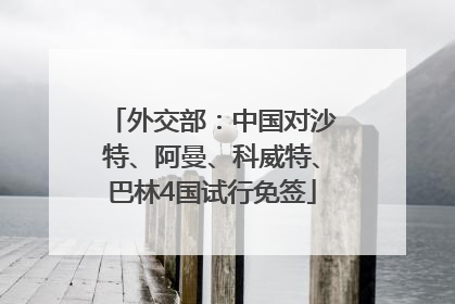 外交部：中国对沙特、阿曼、科威特、巴林4国试行免签
