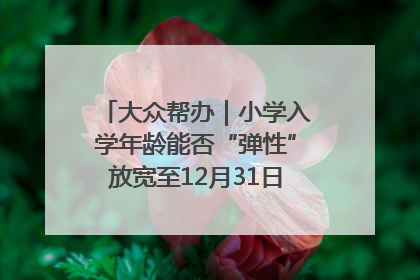 大众帮办｜小学入学年龄能否“弹性”放宽至12月31日？有地方已在探索