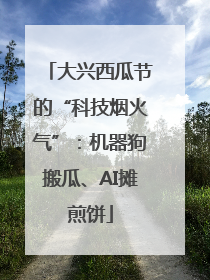 大兴西瓜节的“科技烟火气”：机器狗搬瓜、AI摊煎饼