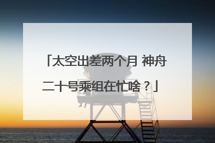 太空出差两个月 神舟二十号乘组在忙啥？