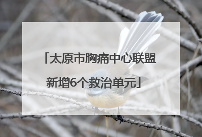 太原市胸痛中心联盟新增6个救治单元