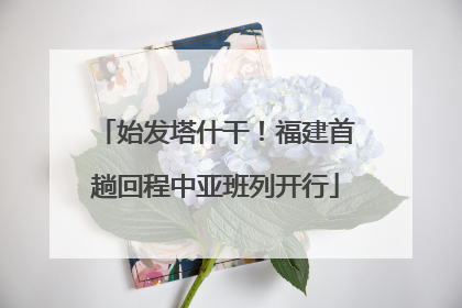 始发塔什干！福建首趟回程中亚班列开行