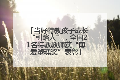 当好特教孩子成长“引路人”，全国21名特教教师获“博爱塑魂奖”表彰