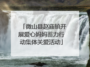 微山县赵庙镇开展爱心妈妈蓄力行动集体关爱活动