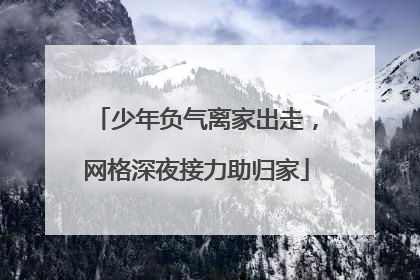 少年负气离家出走，网格深夜接力助归家