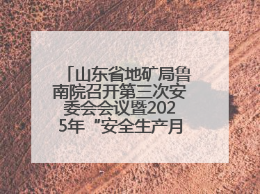 山东省地矿局鲁南院召开第三次安委会会议暨2025年“安全生产月”活动启动仪式