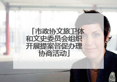 市政协文旅卫体和文史委员会组织开展提案督促办理协商活动