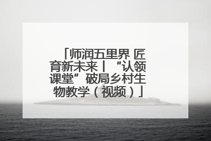 师润五里界 匠育新未来丨“认领课堂”破局乡村生物教学（视频）