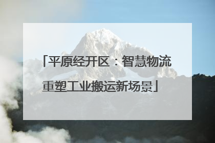 平原经开区：智慧物流重塑工业搬运新场景