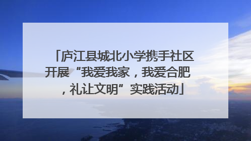 庐江县城北小学携手社区开展“我爱我家，我爱合肥，礼让文明”实践活动