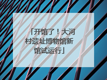 开馆了！大河村遗址博物馆新馆试运行