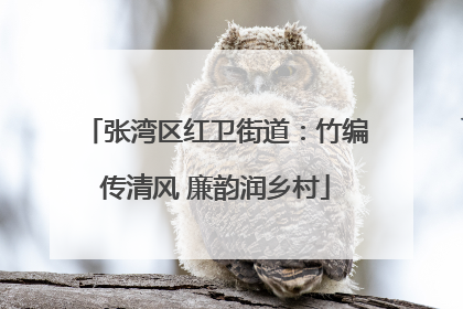 张湾区红卫街道：竹编传清风 廉韵润乡村