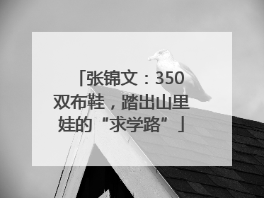 张锦文：350双布鞋，踏出山里娃的“求学路”