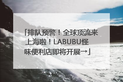 排队预警！全球顶流来上海啦！LABUBU怪味便利店即将开展→