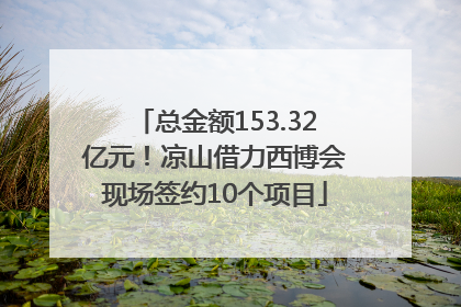 总金额153.32亿元！凉山借力西博会现场签约10个项目