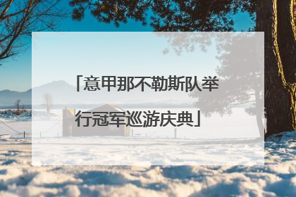 意甲那不勒斯队举行冠军巡游庆典