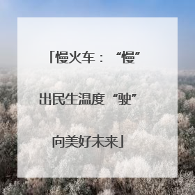 慢火车：“慢”出民生温度“驶”向美好未来