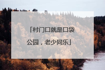 村门口就是口袋公园，老少同乐