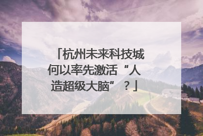 杭州未来科技城何以率先激活“人造超级大脑”？