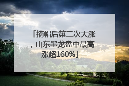 摘帽后第二次大涨，山东墨龙盘中最高涨超160%
