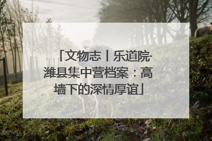 文物志丨乐道院·潍县集中营档案：高墙下的深情厚谊