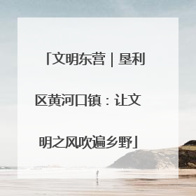 文明东营｜垦利区黄河口镇：让文明之风吹遍乡野