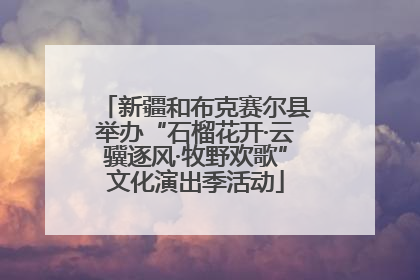 新疆和布克赛尔县举办“石榴花开·云骥逐风·牧野欢歌”文化演出季活动