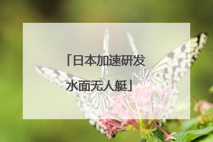 日本加速研发水面无人艇