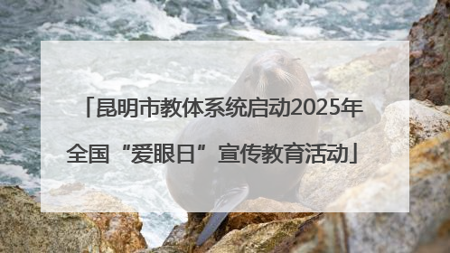 昆明市教体系统启动2025年全国“爱眼日”宣传教育活动