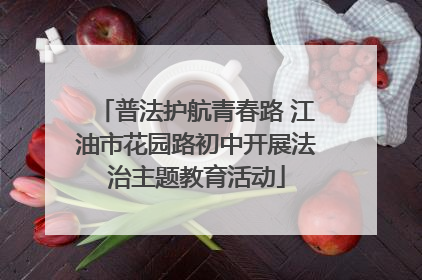 普法护航青春路 江油市花园路初中开展法治主题教育活动