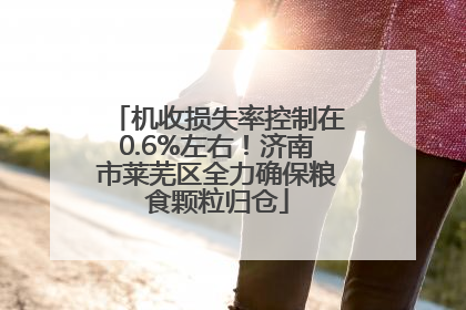 机收损失率控制在0.6%左右！济南市莱芜区全力确保粮食颗粒归仓