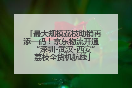 最大规模荔枝助销再添一码！京东物流开通“深圳-武汉-西安” 荔枝全货机航线