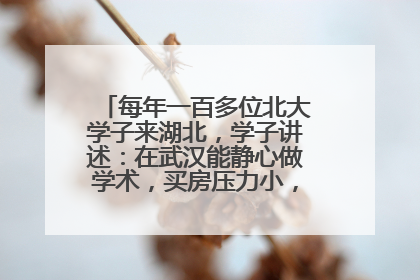 每年一百多位北大学子来湖北，学子讲述：在武汉能静心做学术，买房压力小，创业成本低