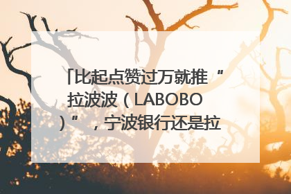 比起点赞过万就推“拉波波（LABOBO）”，宁波银行还是拉业绩吧｜财经辣评