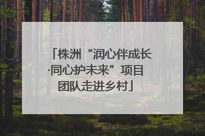 株洲“润心伴成长·同心护未来”项目团队走进乡村