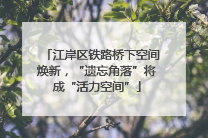 江岸区铁路桥下空间焕新，“遗忘角落”将成“活力空间”