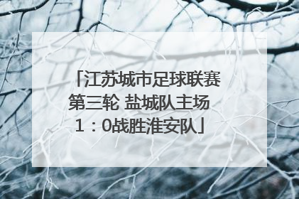 江苏城市足球联赛第三轮 盐城队主场1：0战胜淮安队