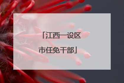 江西一设区市任免干部