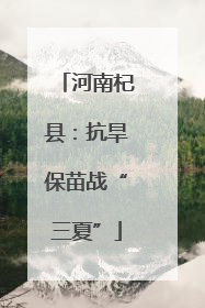 河南杞县：抗旱保苗战“三夏”