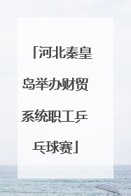 河北秦皇岛举办财贸系统职工乒乓球赛