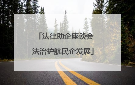 法律助企座谈会 法治护航民企发展