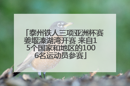 泰州铁人三项亚洲杯赛姜堰溱湖湾开赛 来自15个国家和地区的1006名运动员参赛