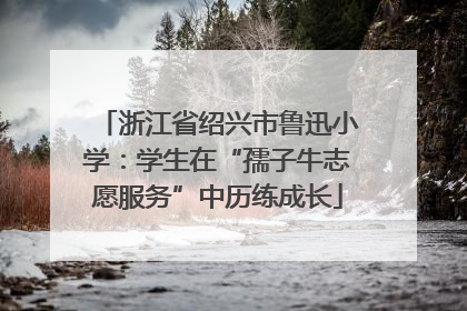 浙江省绍兴市鲁迅小学：学生在“孺子牛志愿服务”中历练成长