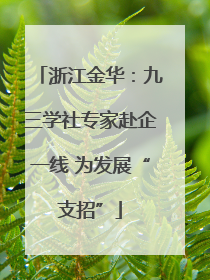 浙江金华：九三学社专家赴企一线 为发展“支招”